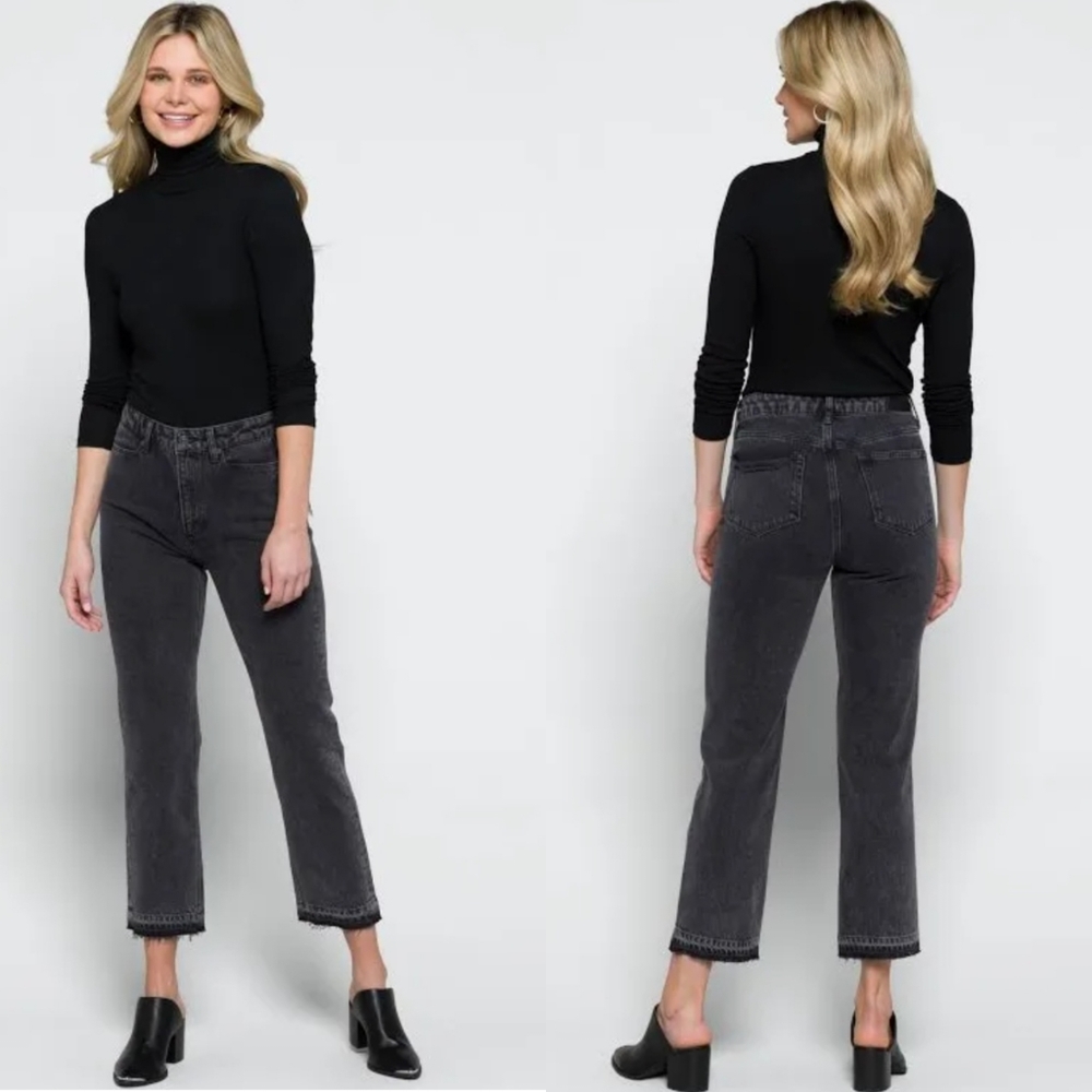 PAIGE Women's Sarah Straight Ankle Jeans with Undone Hem Size 27